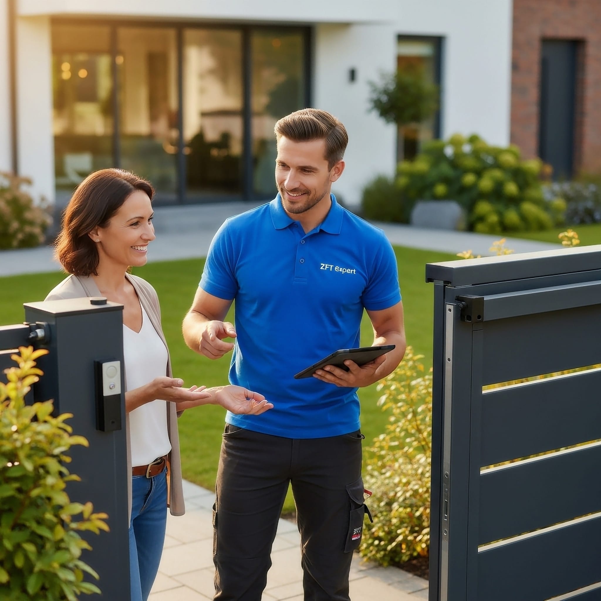 Elektrische Anschlüsse und Verdrahtung am Torantrieb